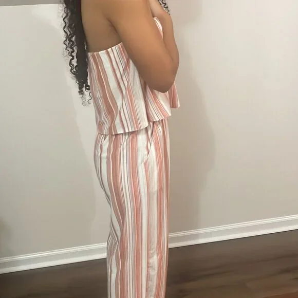 Bebop Strapless Striped Jumpsuit - Size Small - Picture 6 of 6